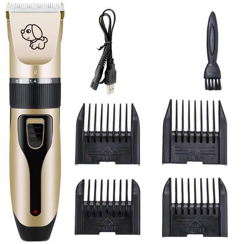 Tondeuse Électrique Professionnelle pour Animaux - Jaune Doré