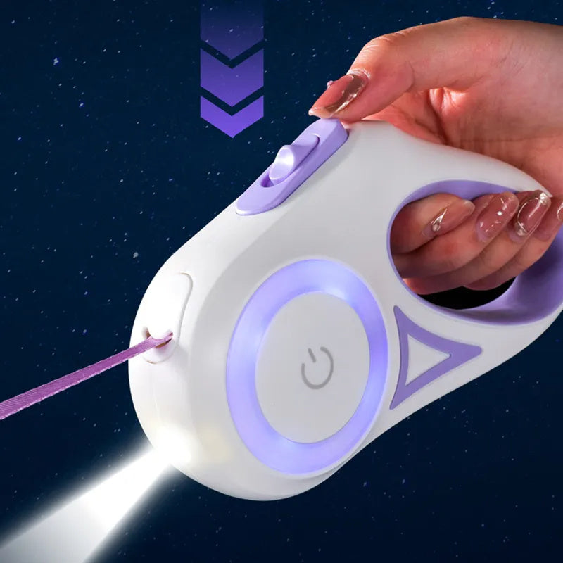 Laisse Rétractable avec Système Lumineux - 3m, 5m