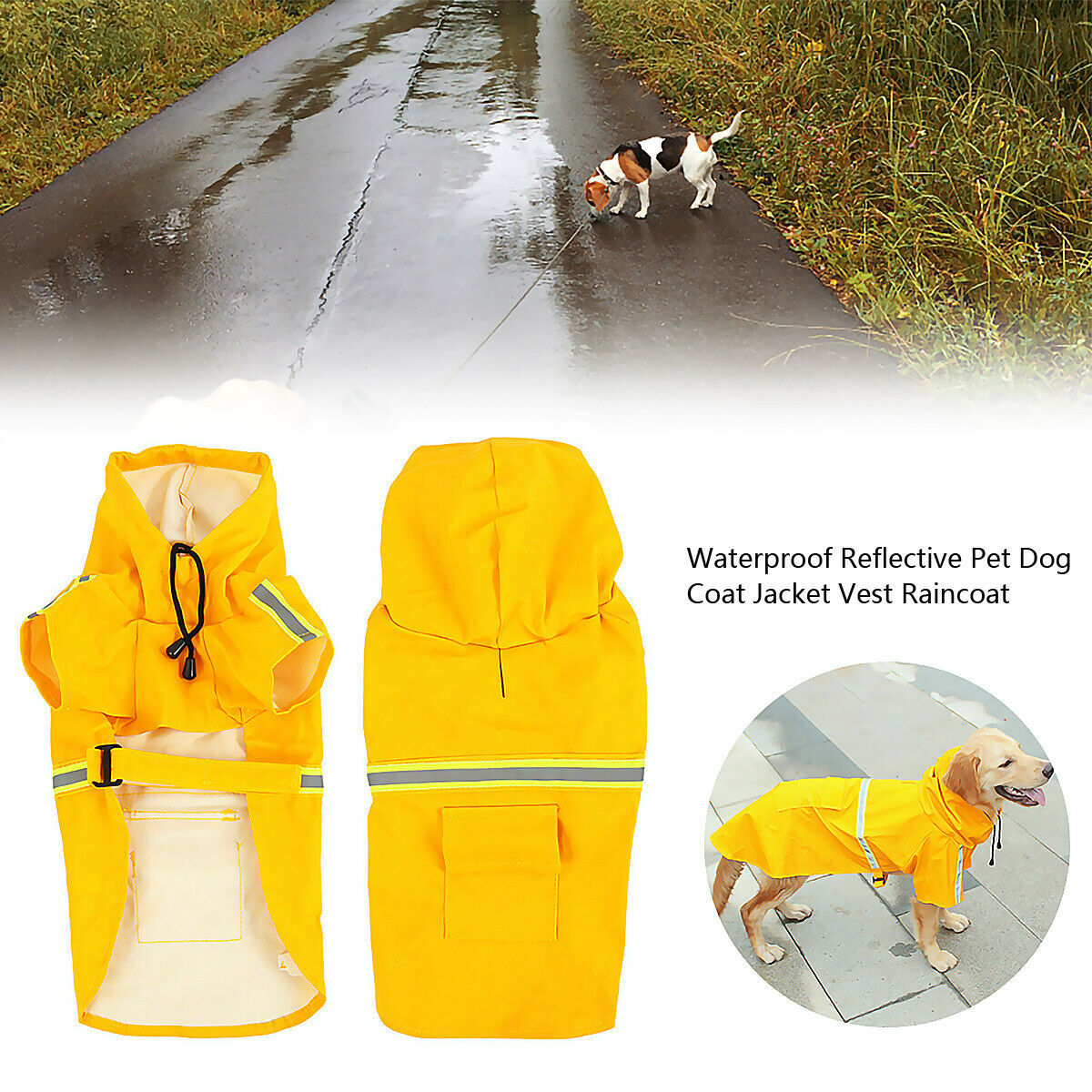 Veste de Pluie Impermeable pour Chien - Élégance et Protection