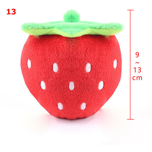 1Pc Pet toys Fruit Animals Cartoon Dog Toys Stuffed Squeaking Pet Toy