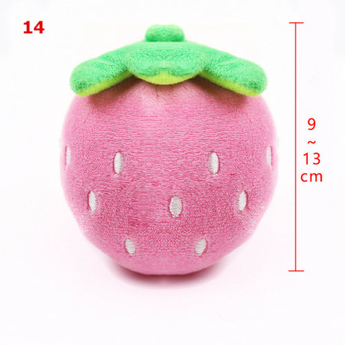 1Pc Pet toys Fruit Animals Cartoon Dog Toys Stuffed Squeaking Pet Toy