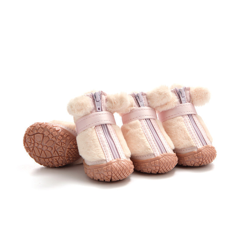 Bottines d’Hiver en Peluche pour Chiens : Protection et Style